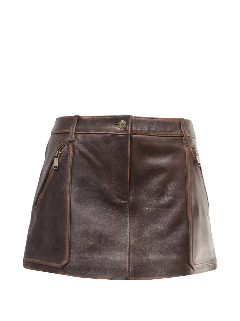 Michael Kors Vintage paneled pocket mini skirt - Marrone