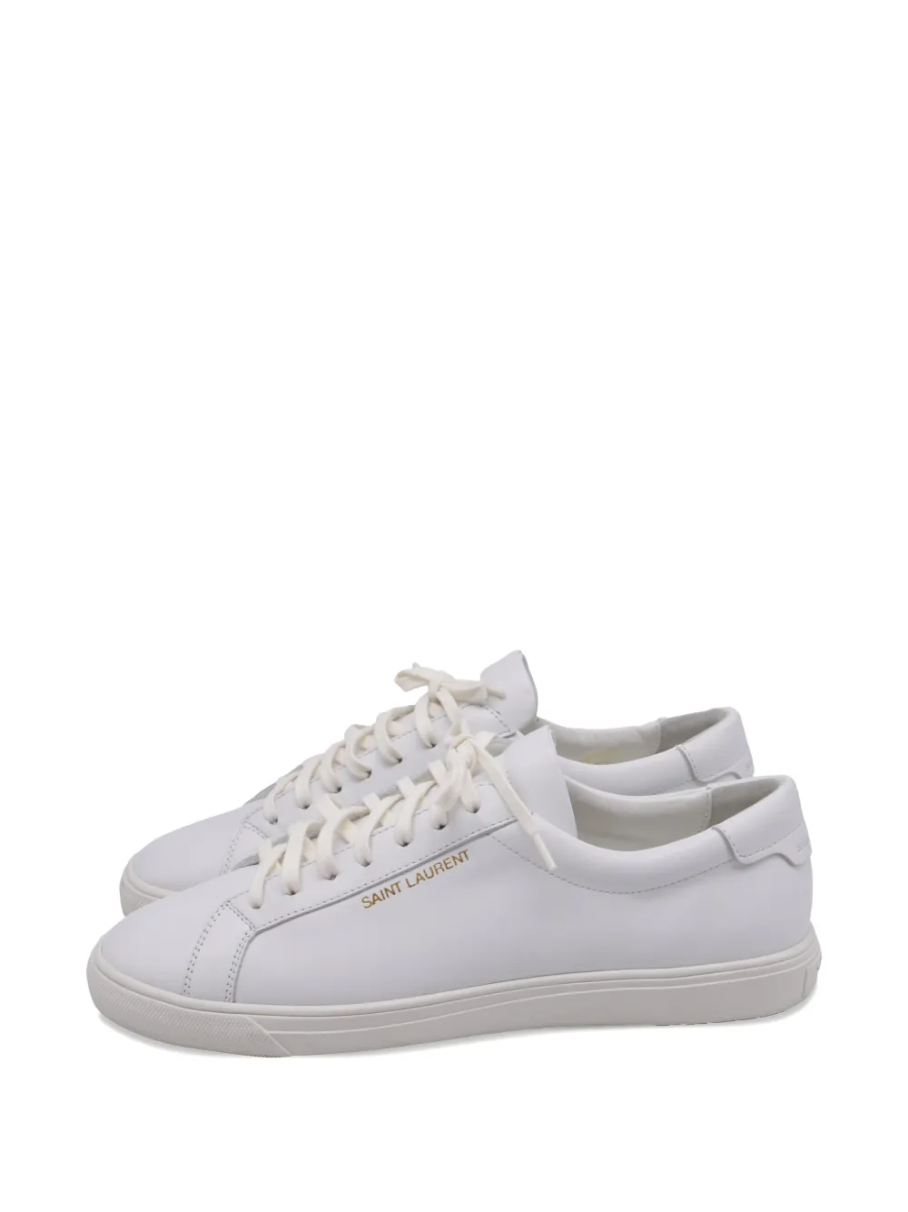 Saint Laurent Pre-Owned leather low-top sneakers - Bianco