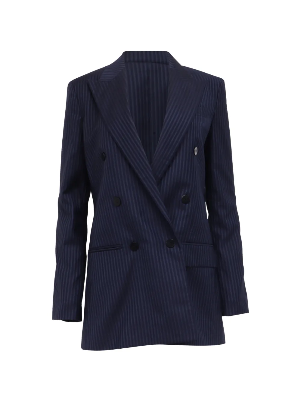 Theory striped double-breasted blazer - Blu