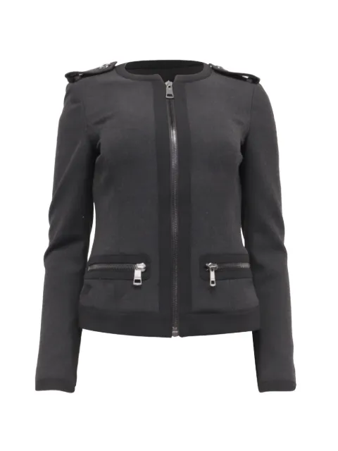 Burberry Pre-Owned zip-up collarless jacket