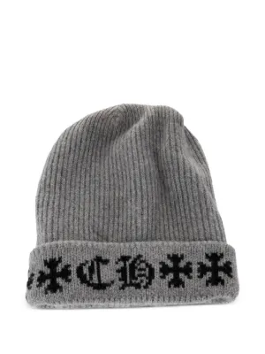 Chrome Hearts Big Daddy Bashmere Beanie | White | FARFETCH