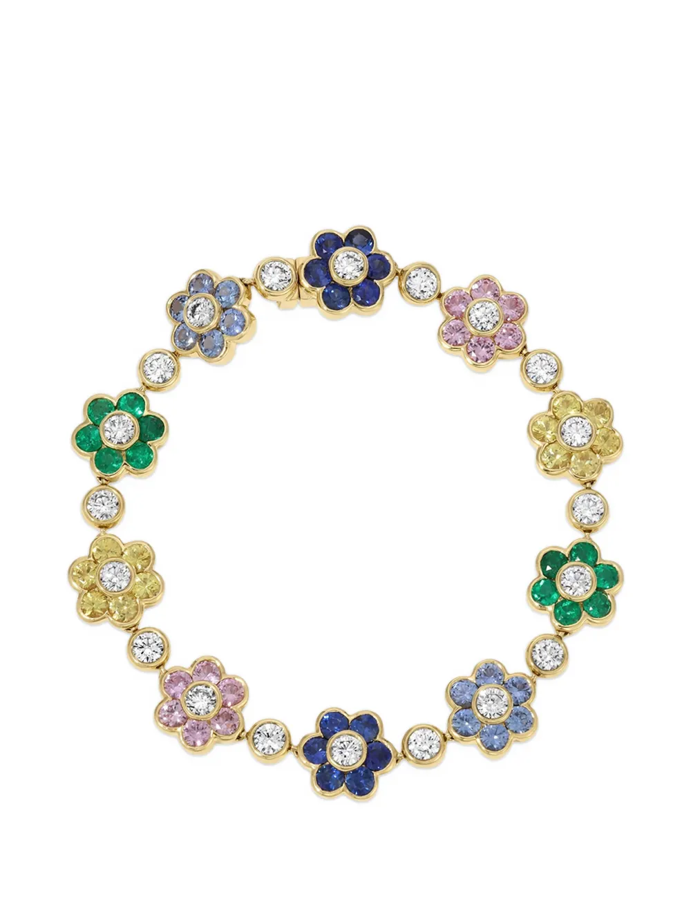 Anita Ko Flora multi-stone bracelet - Gold