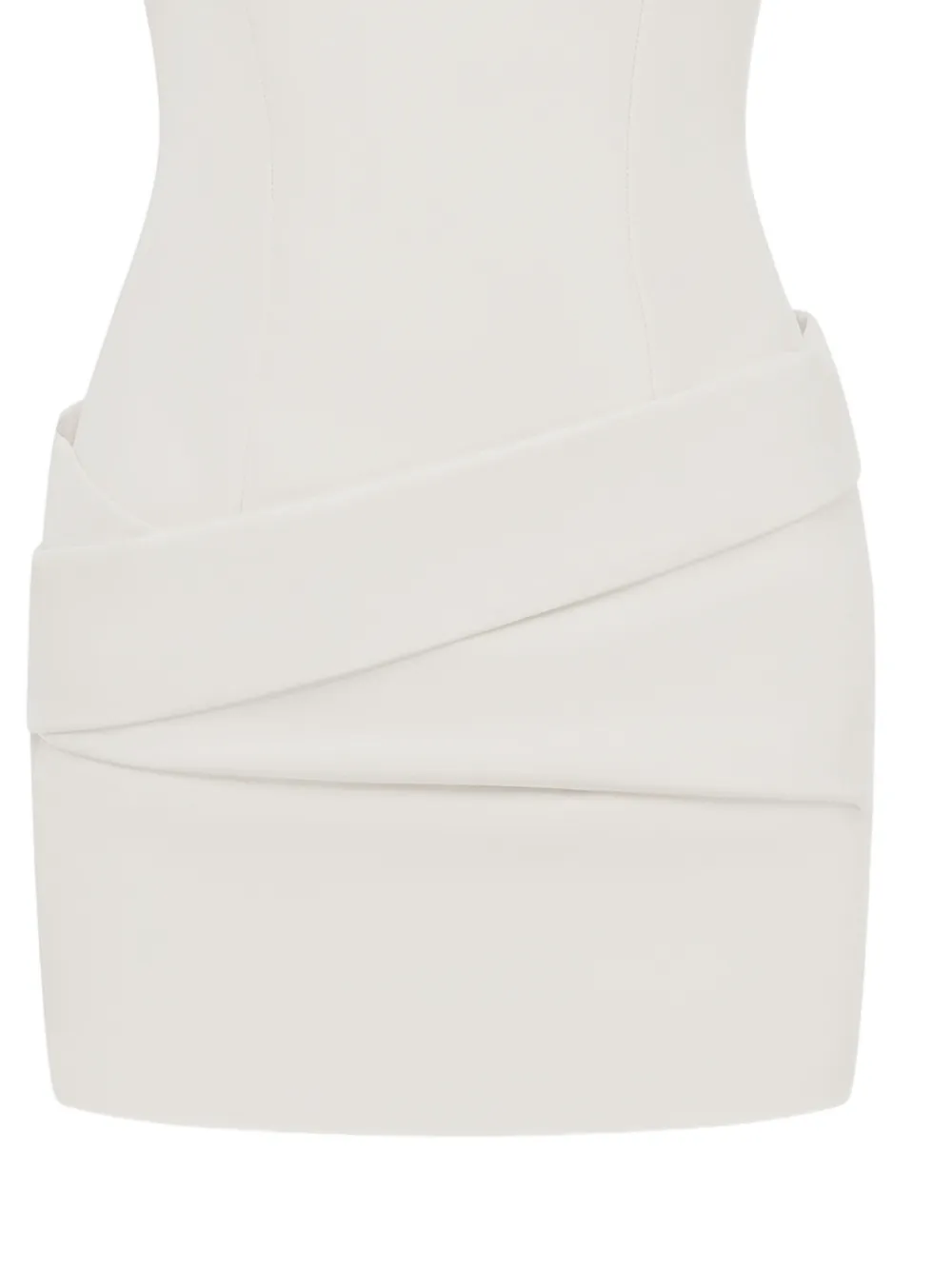  Alex Perry Strapless Drape Mini Dress - Neutrals 