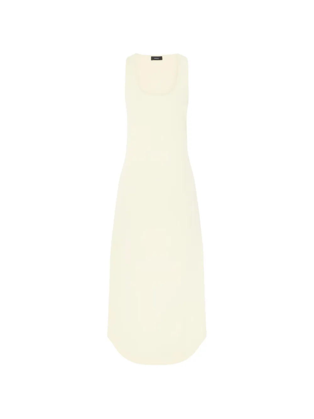 WARDROBE.NYC Midi-jurk met diepe ronde hals Geel