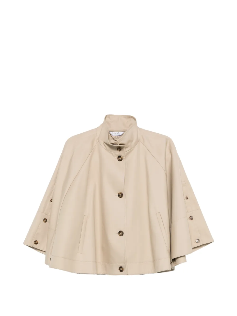 Max Mara water-repellent loose-fit gabardine cape · OS