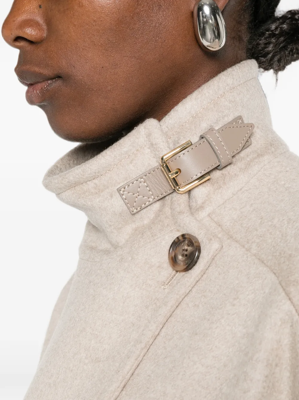 Max Mara Oversized kasjmier gedrapeerde cape Beige