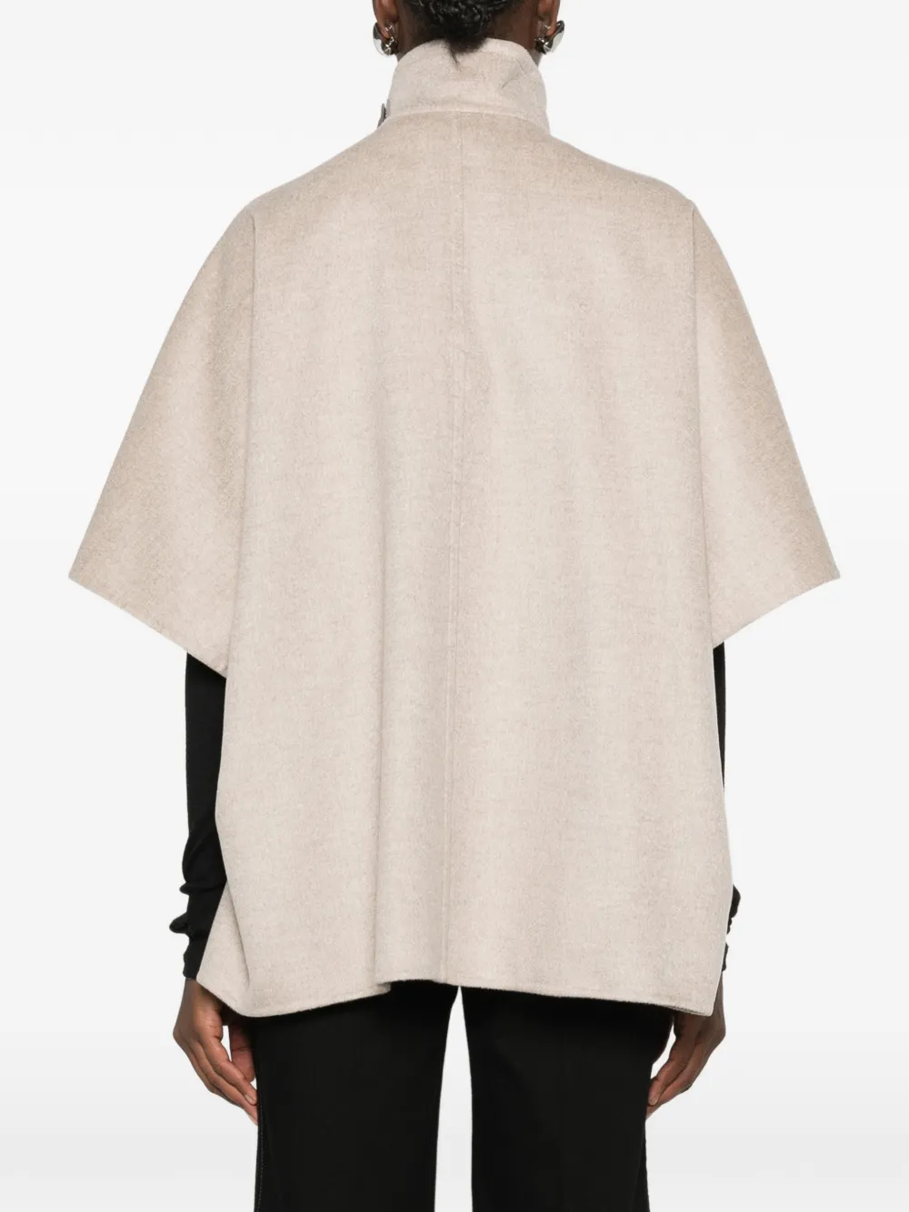 Max Mara Oversized kasjmier gedrapeerde cape Beige