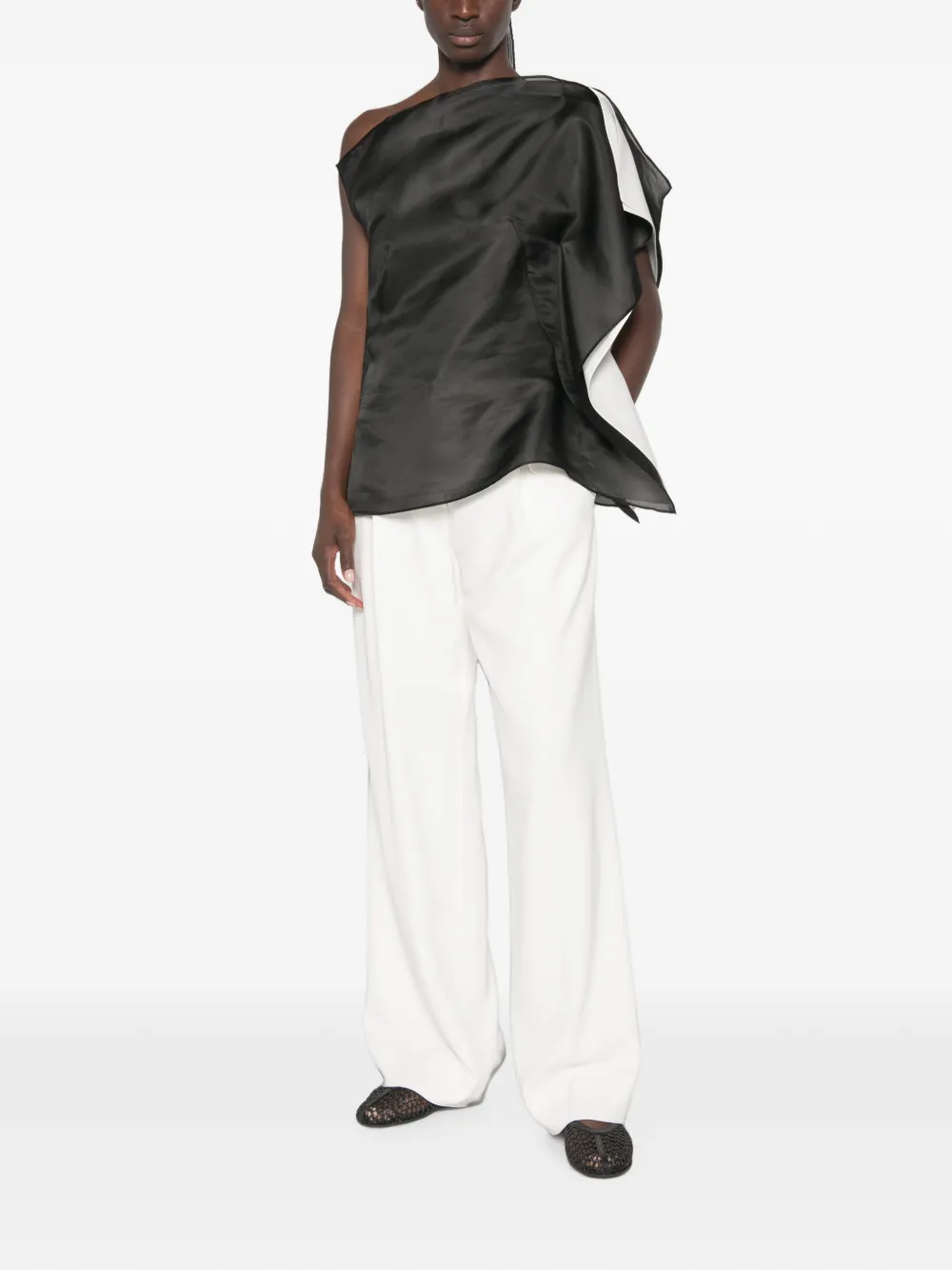 Proenza Schouler Halima crêpe broek Wit