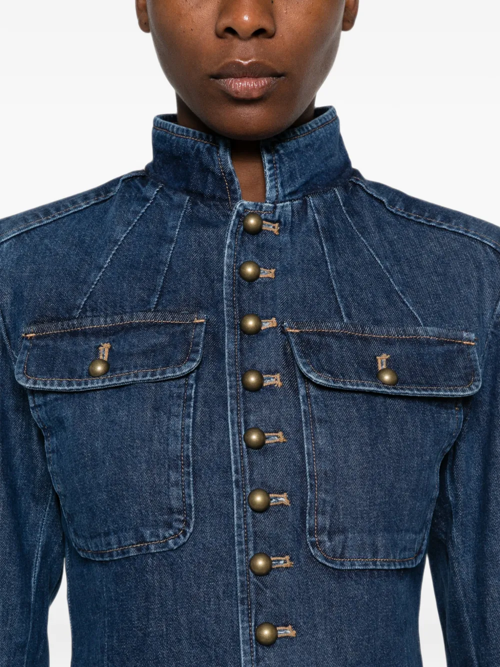 Polo Ralph Lauren Denim jack met Burron-sluiting Blauw