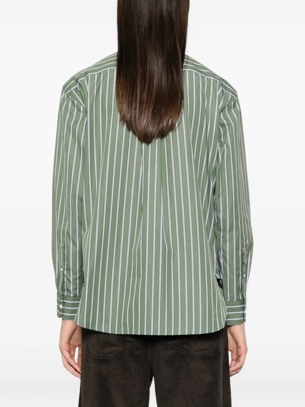Polo Ralph Lauren Ruimvallende gestreepte katoenen blouse Groen