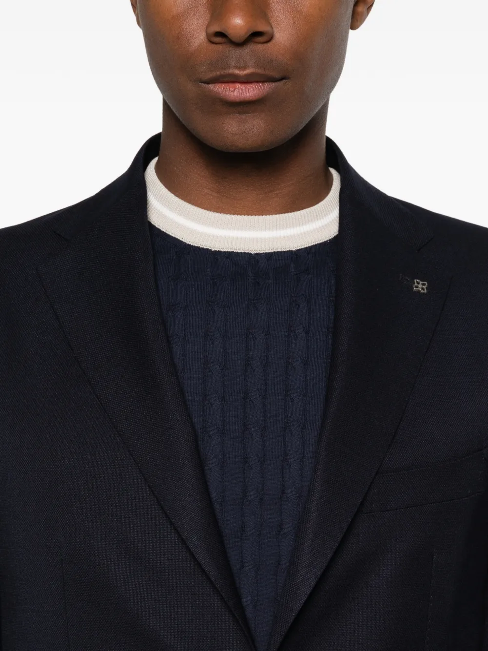 Tagliatore Jack met gekerfde revers en knopen Blauw