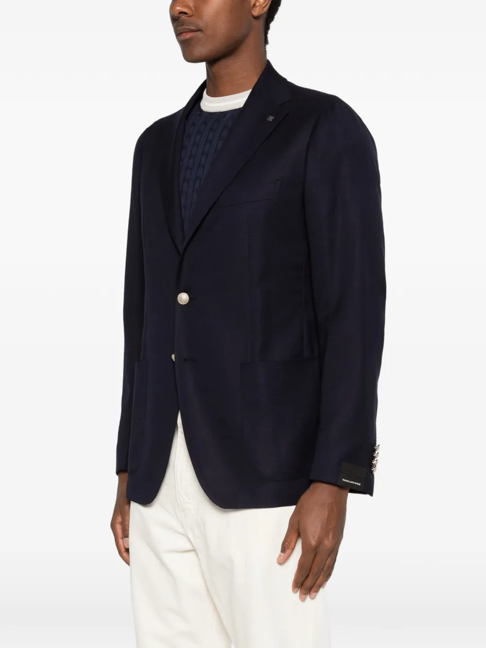 Tagliatore Jack met gekerfde revers en knopen Blauw