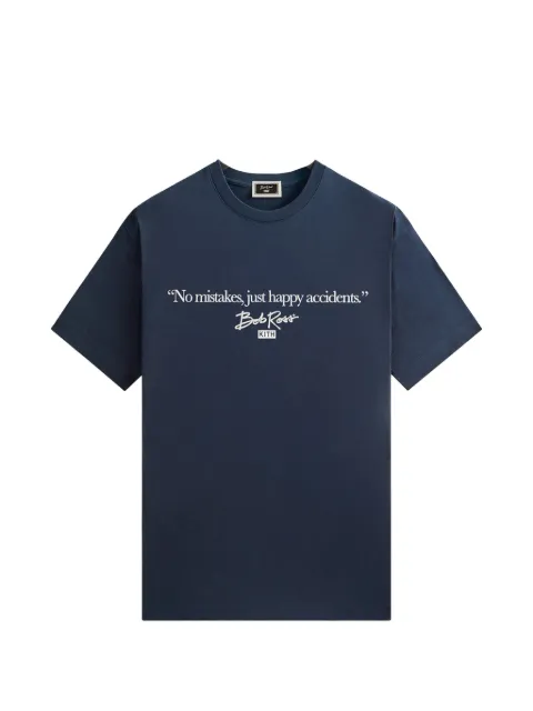 KITH x Bob Ross Happy Accidents quote T-shirt