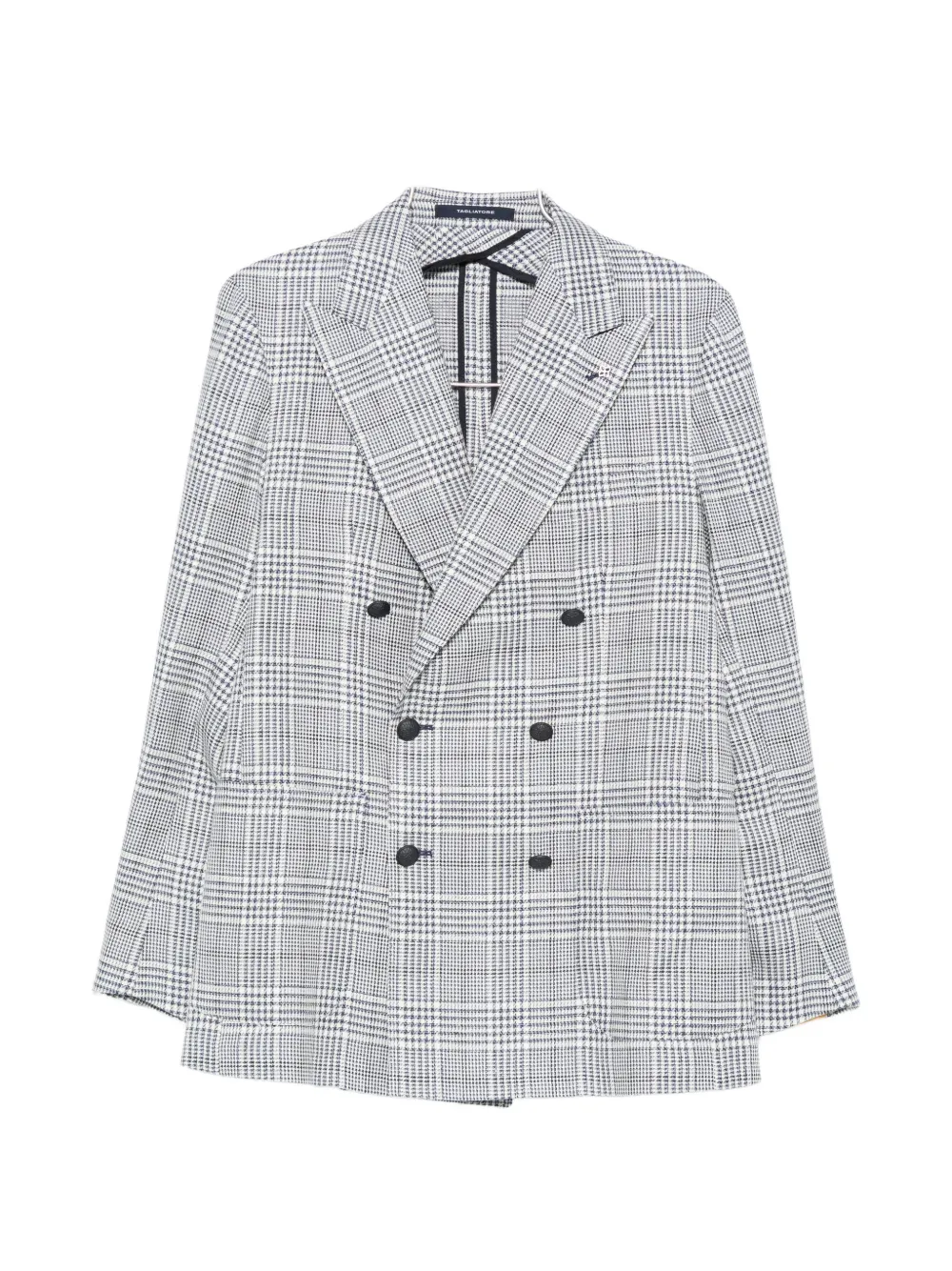 Tagliatore double-breasted plaid blazer - Blu