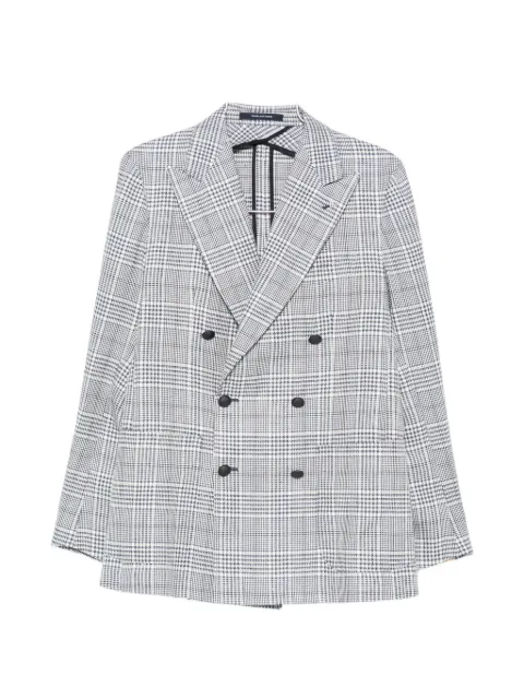 Tagliatore double-breasted plaid blazer