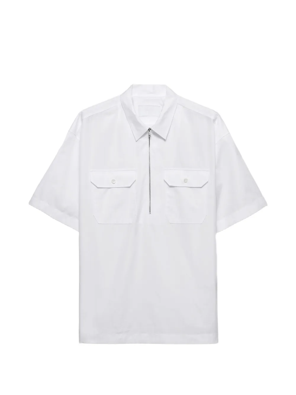Prada short-sleeved cotton shirt - Bianco