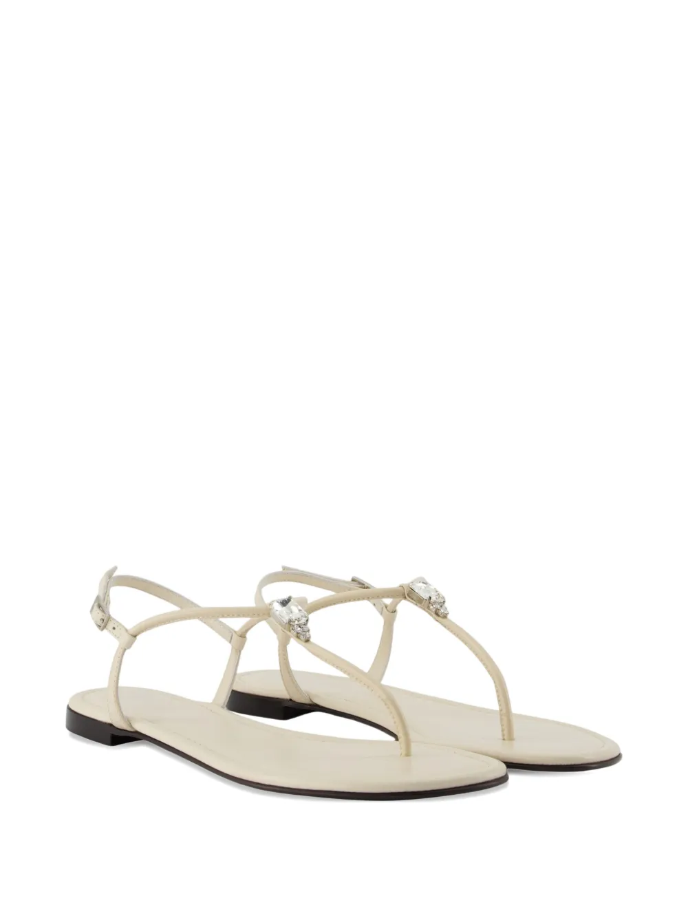 Giuseppe Zanotti Muse platte sandalen Beige