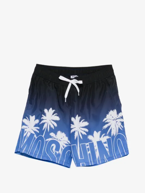 Moschino palm-tree print swim shorts