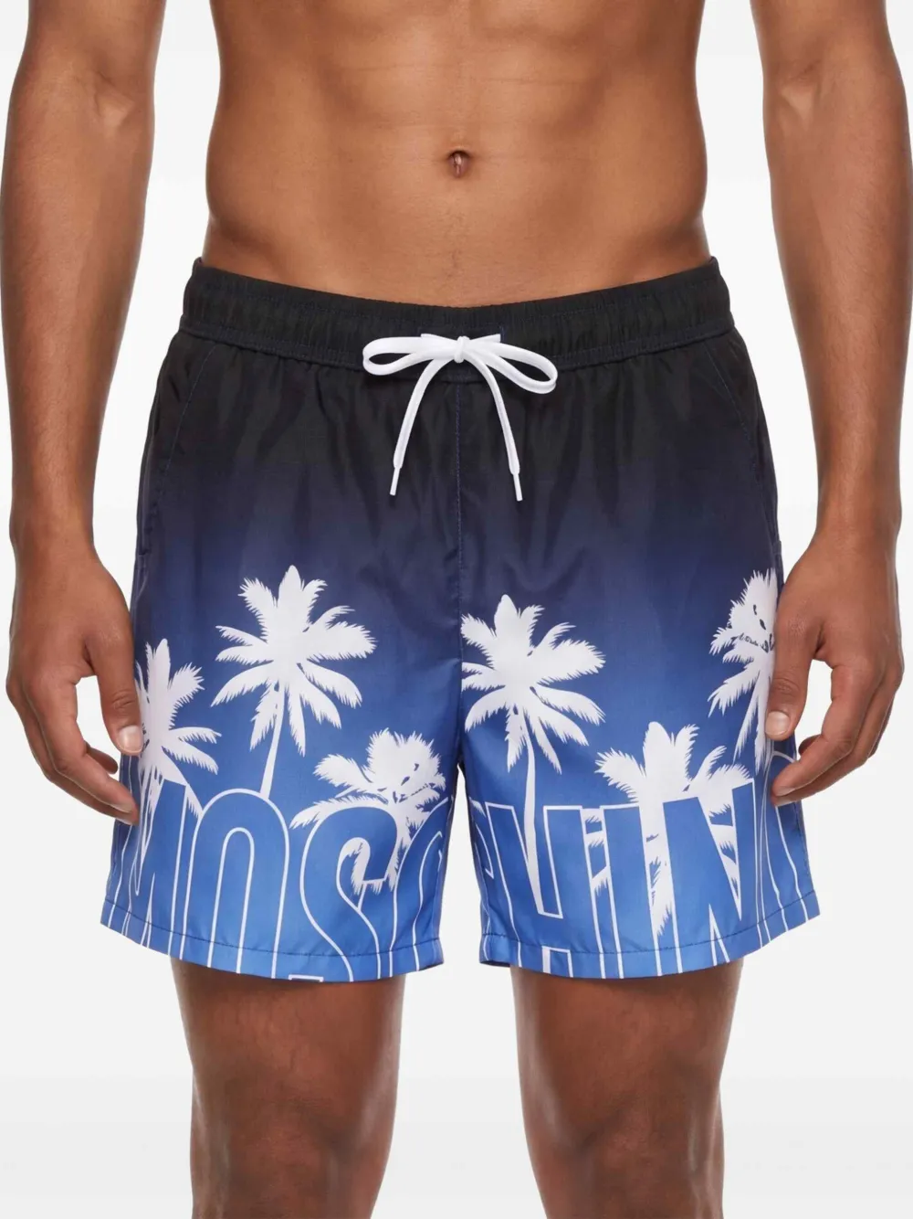 Moschino Zwembroek met print Blauw