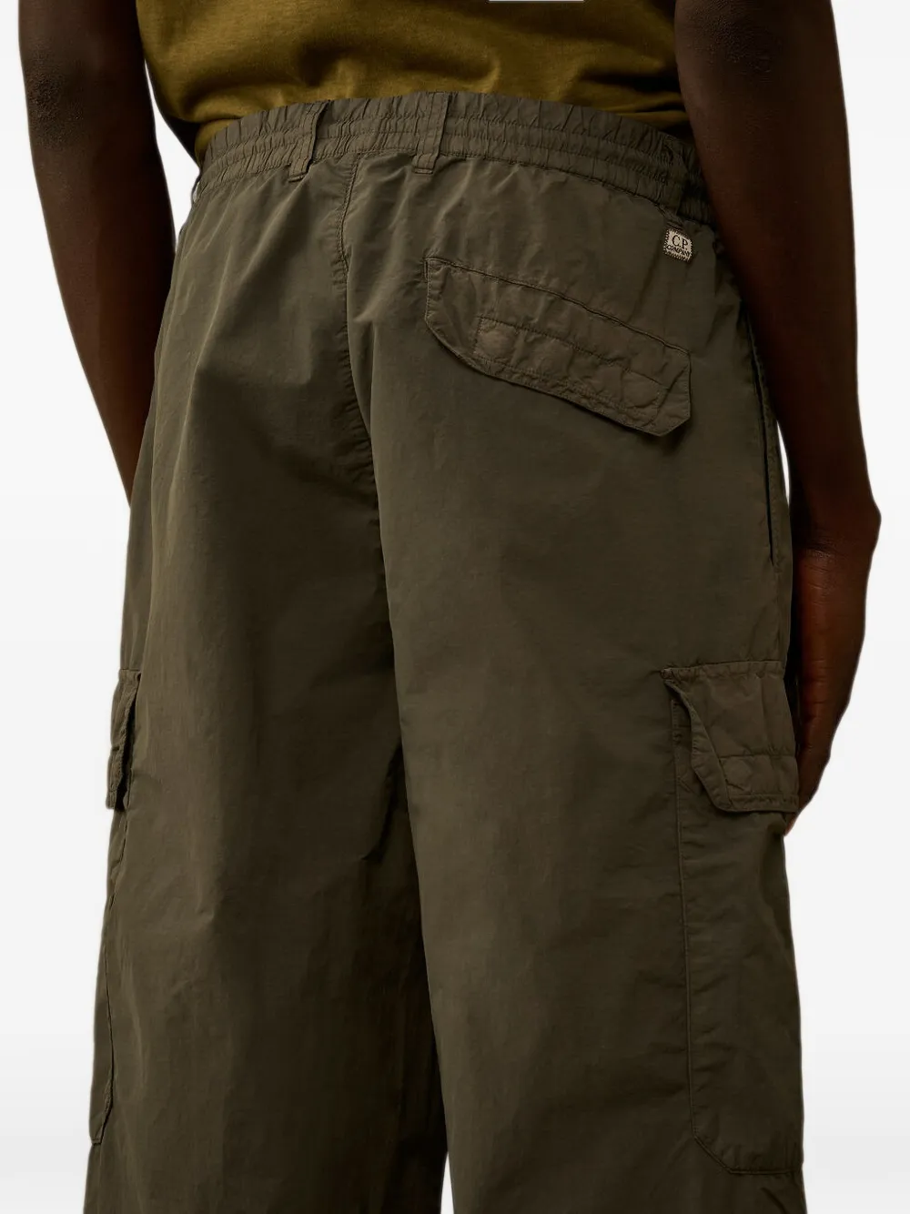 C.P. Company Flatt nylon ruimvallende cargo broek Groen