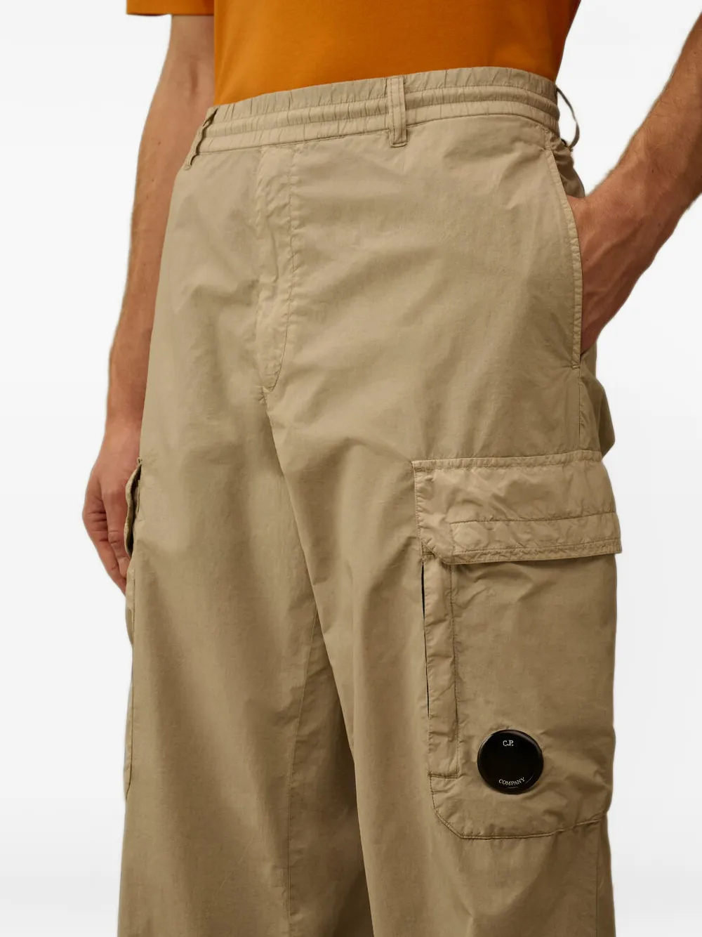C.P. Company Flatt nylon cargo Lens broek Beige