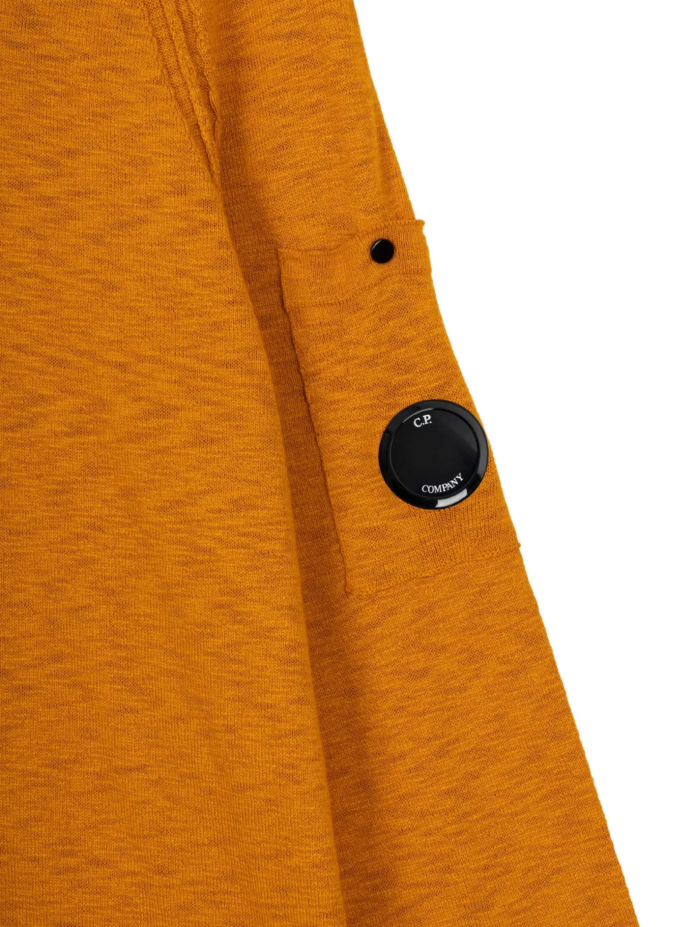 C.P. Company Hoodie met slub textuur en Lens-detail Oranje