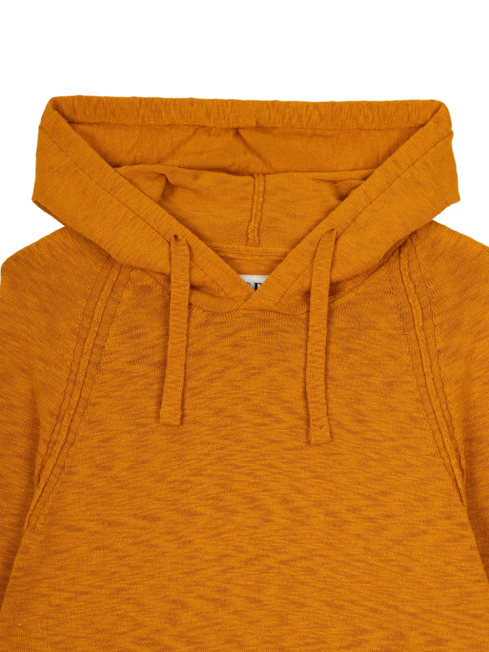 C.P. Company Hoodie met slub textuur en Lens-detail Oranje