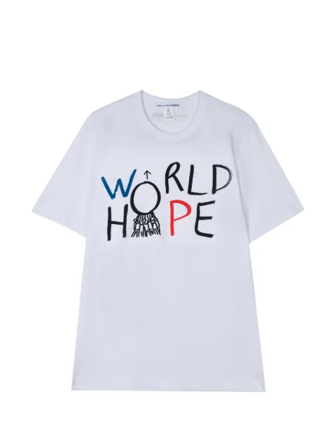 Comme Des Garçons Shirt slogan-print crew-neck T-shirt