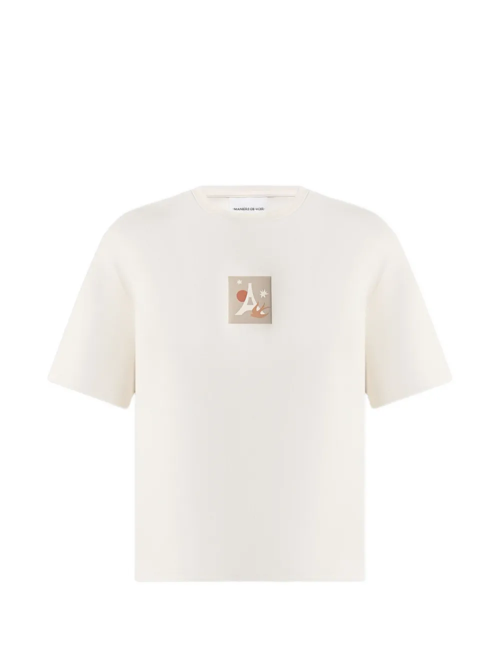 Manière De Voir Thibault bird-detail T-shirt - Toni neutri