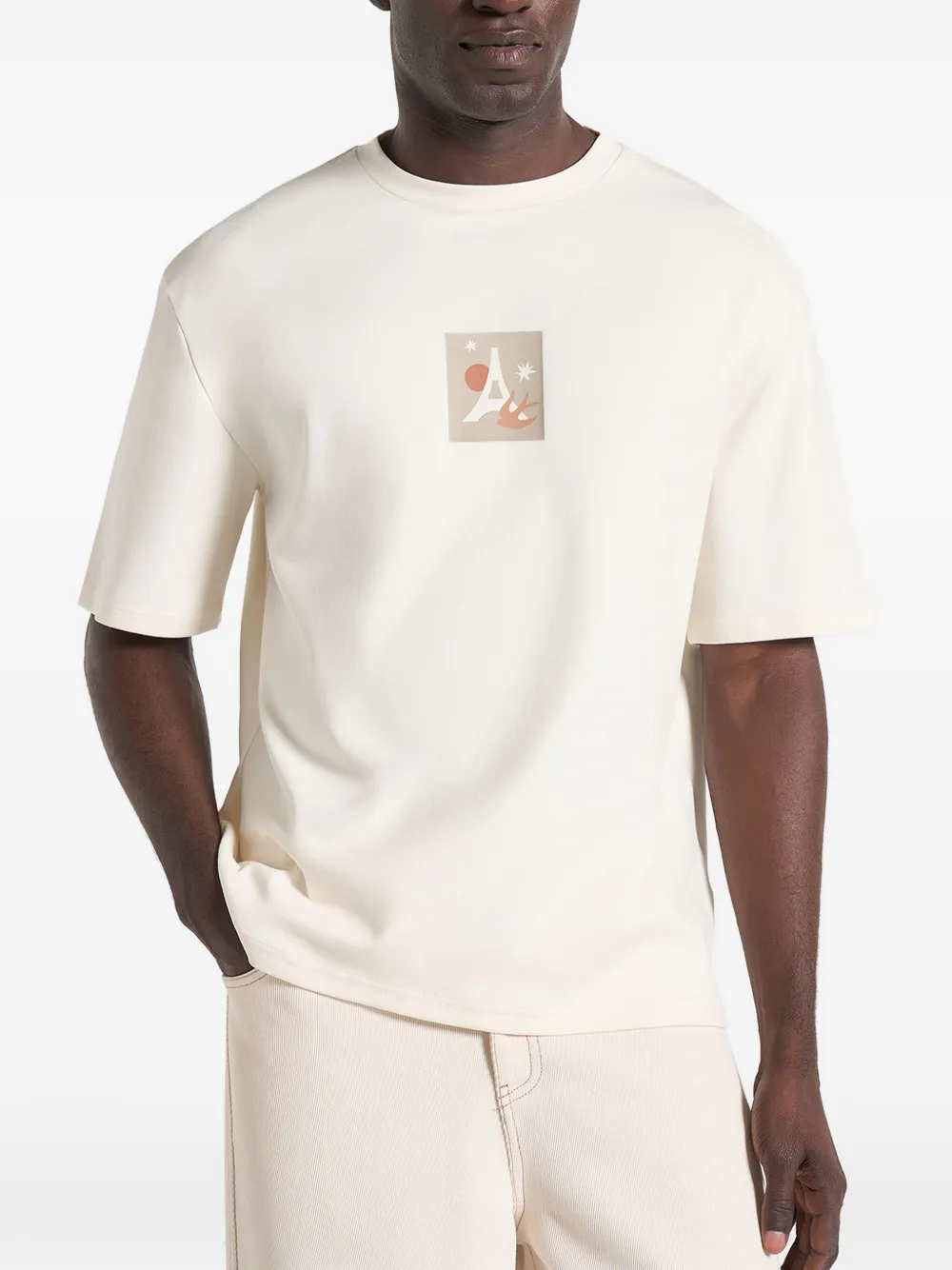 Manière De Voir Thibault katoenen T-shirt Beige