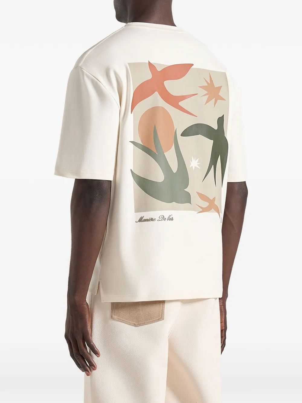Manière De Voir Thibault katoenen T-shirt Beige