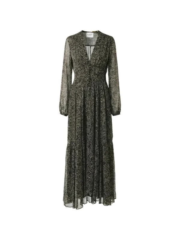Marant Étoile Midi Briane Printed Dress in Black