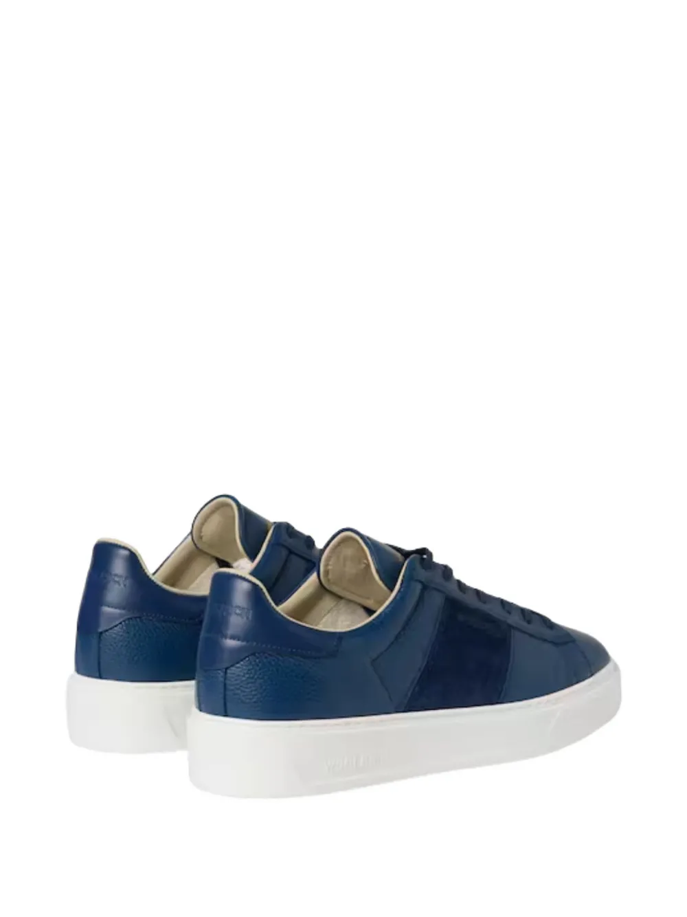 Woolrich Leren sneakers met suède vlak Blauw