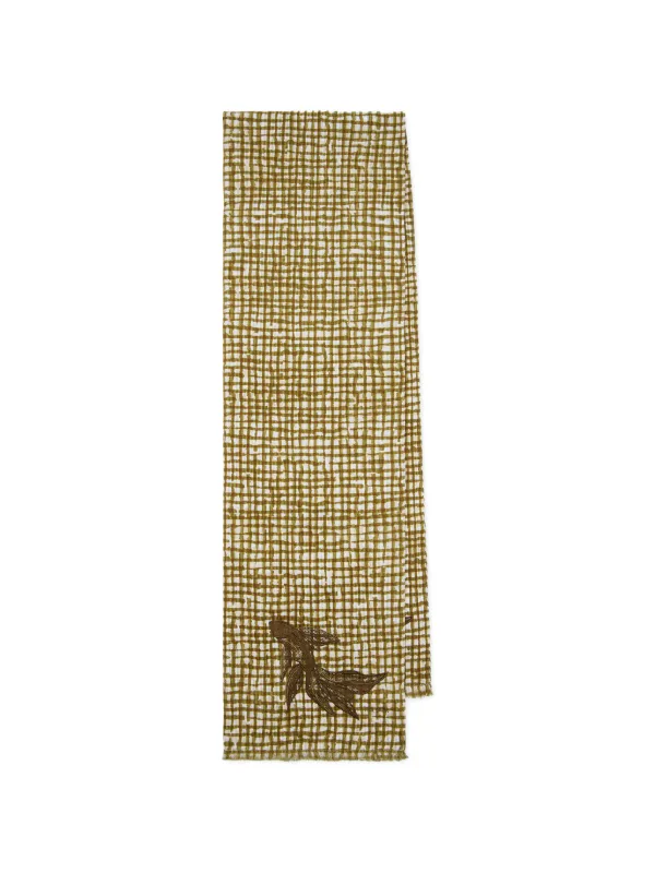 Paul Smith Cotton 'fish' Scarf in White