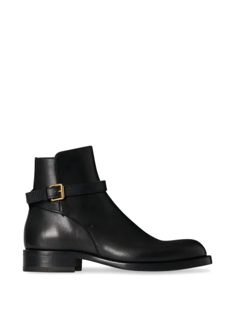 The Row Nobilis Buckle leather ankle boots