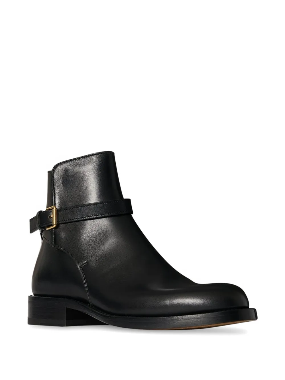 The Row Nobilis Buckle leather ankle boots Zwart