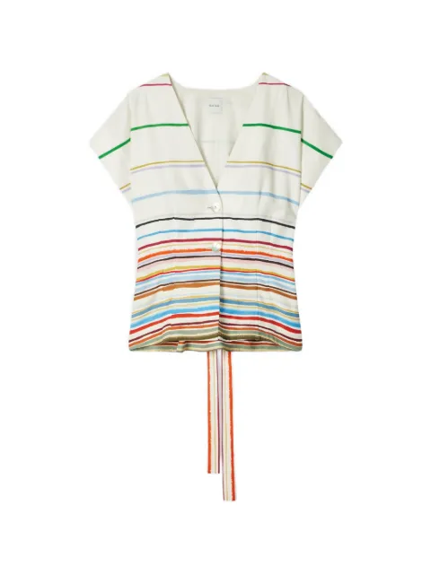 Paul Smith signaturstribet top med bindebånd i taljen