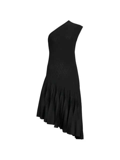 Alaïa ribbed one-shoulder asymmetric mini dress