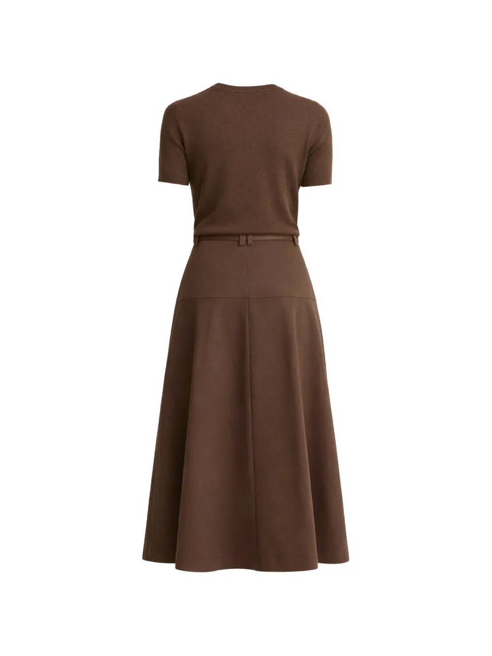  Vince Belted A-line Midi Skirt - Brown 
