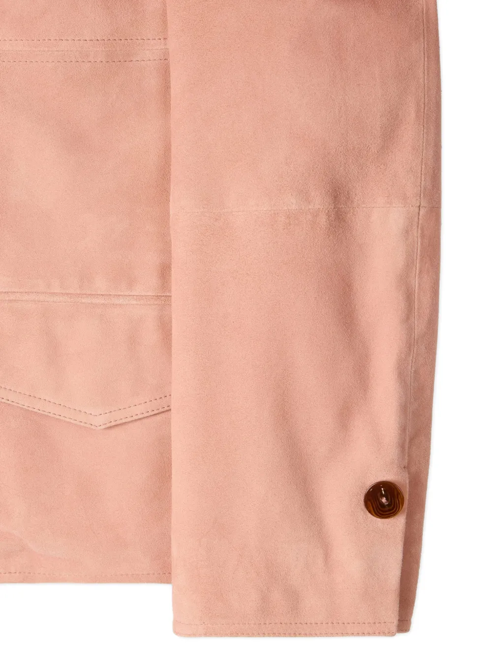  Ps Paul Smith Pockets Suede Jacket - Pink 