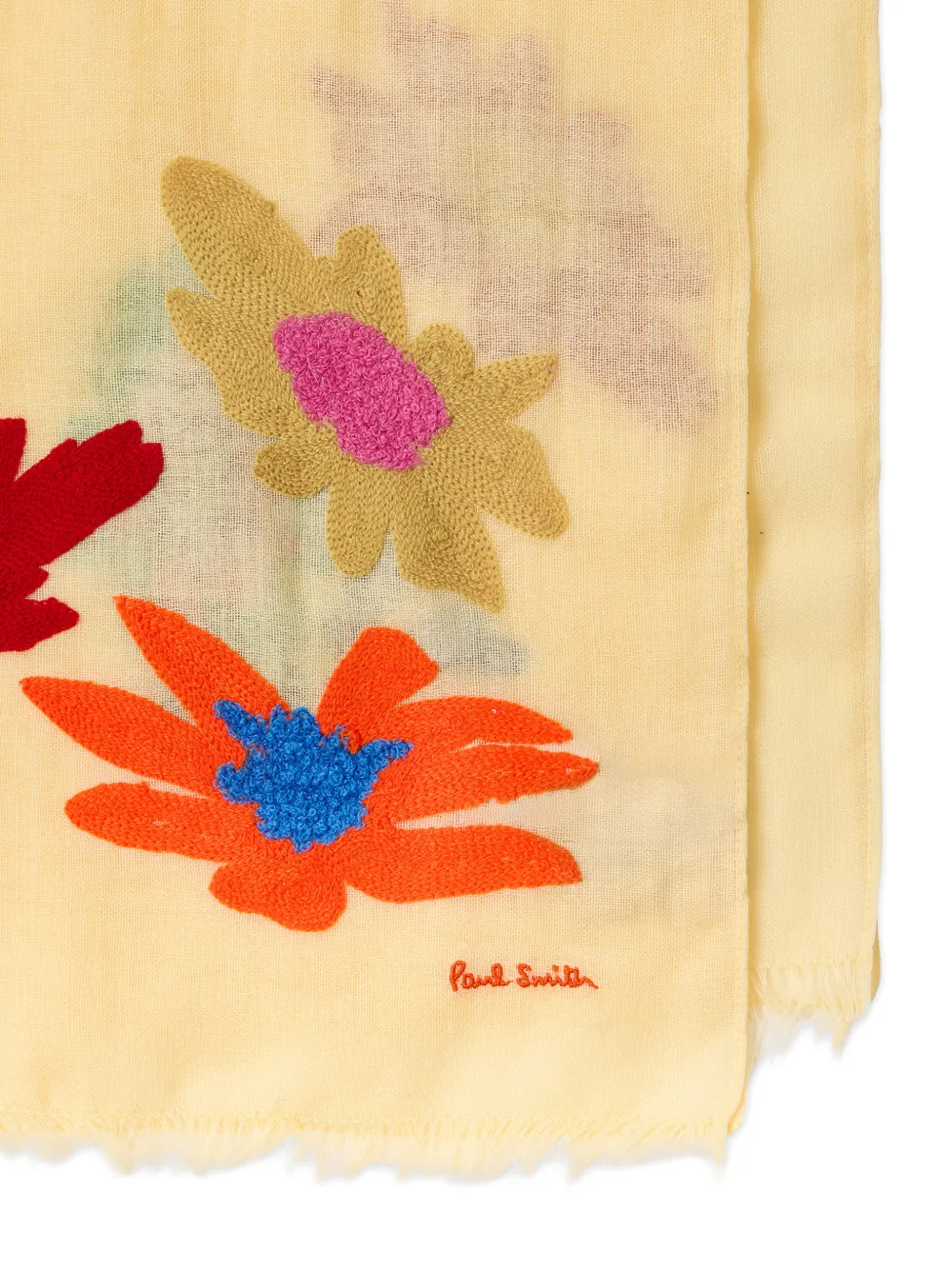 Paul Smith Sjaal met bloemenprint Geel