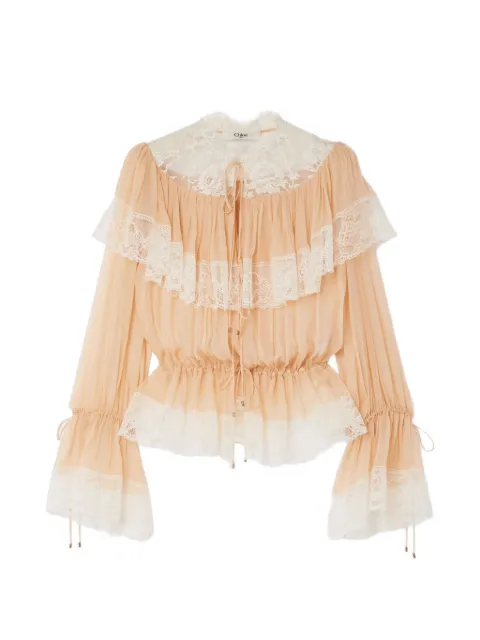 Chloé lace ruffled top