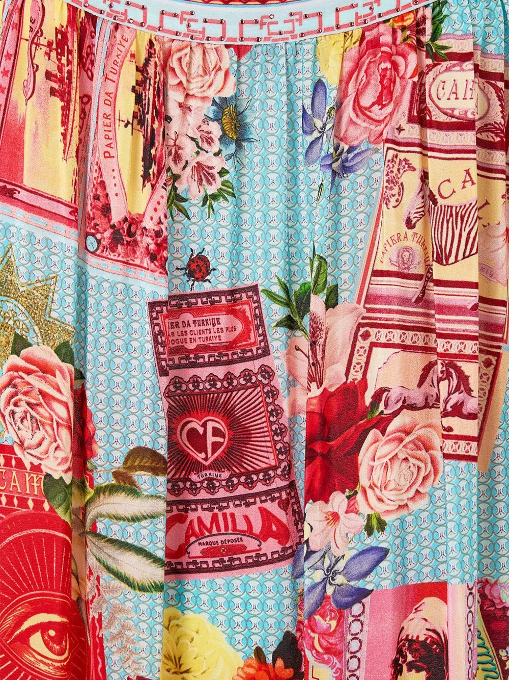 Camilla Maxi-jurk met strikdetail Blauw