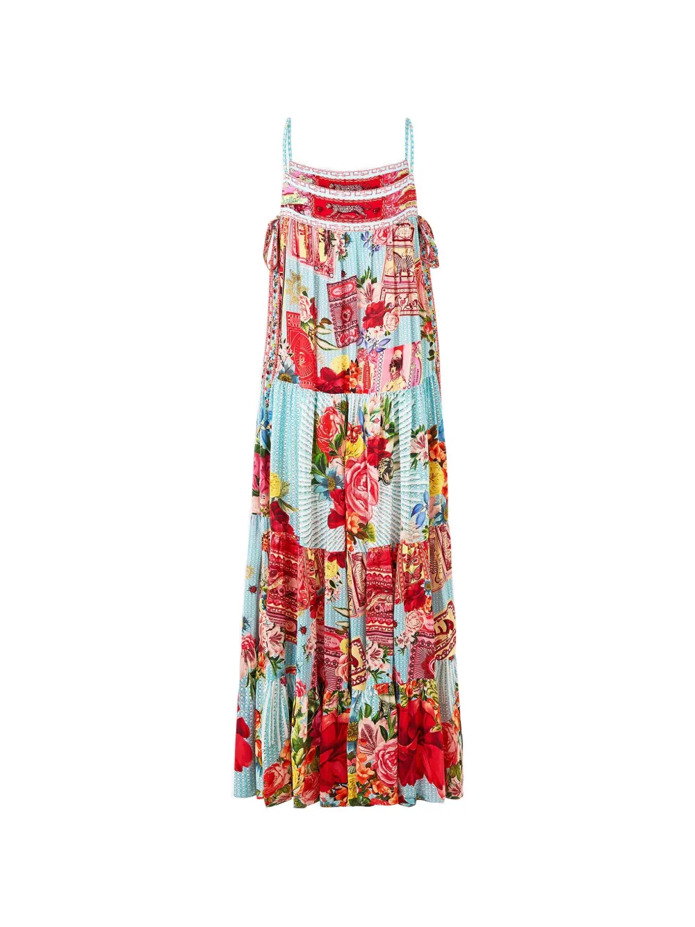 Camilla Maxi-jurk met strikdetail Blauw