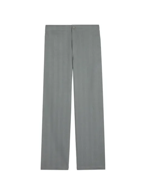 Tod's pantalones con motivo de espiga y cordones en la pretina