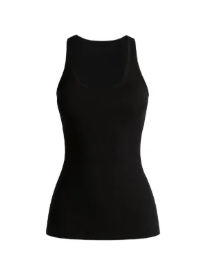LEMAIRE suspenders-detail Seamless Tank Top | Black | FARFETCH