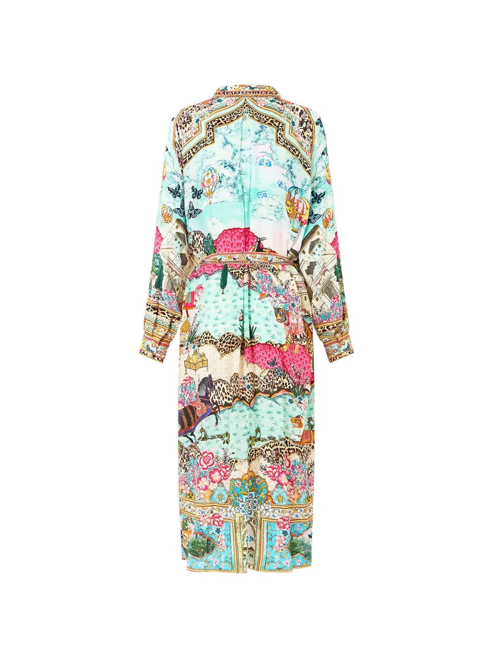 Camilla Midi-jurk met ceintuur Blauw