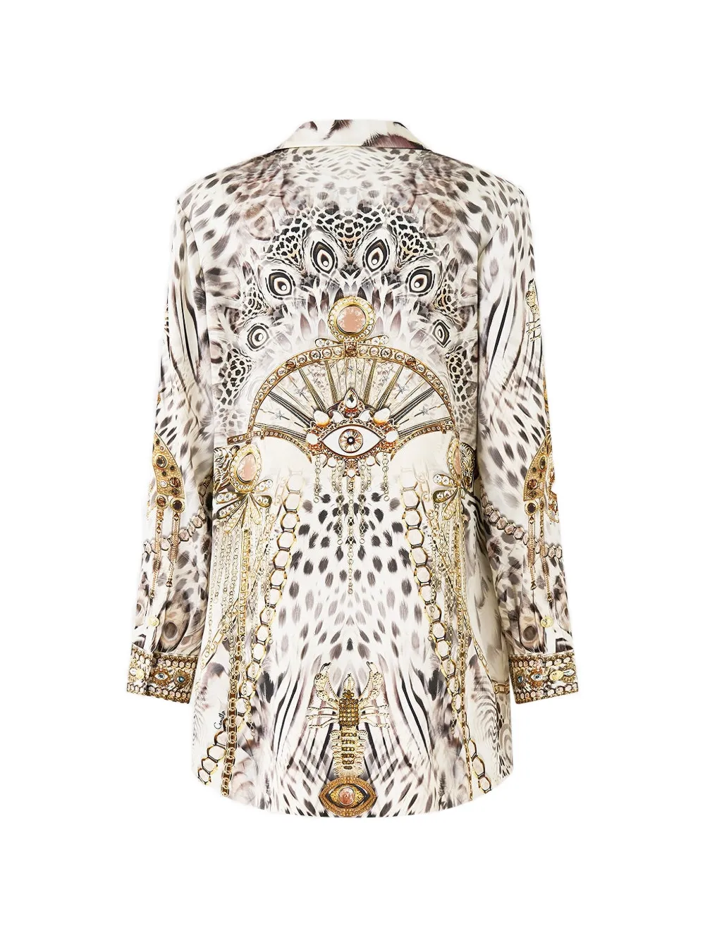  Camilla Double-breasted Printed Jacket - Neutrals 