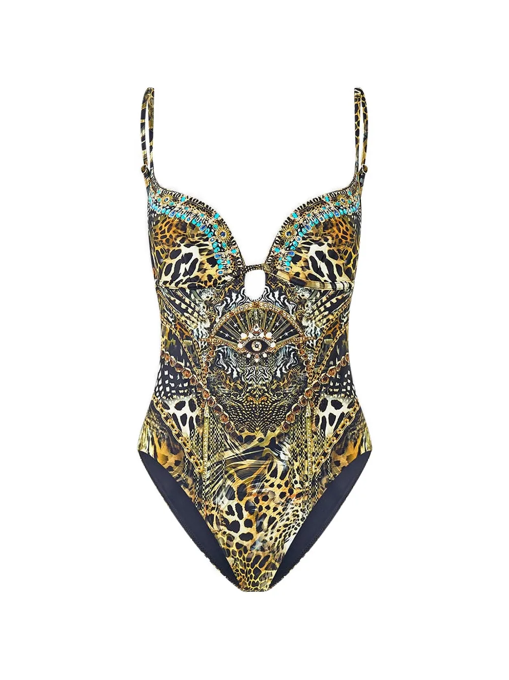 Camilla Feline Folklore swimsuit - Nero