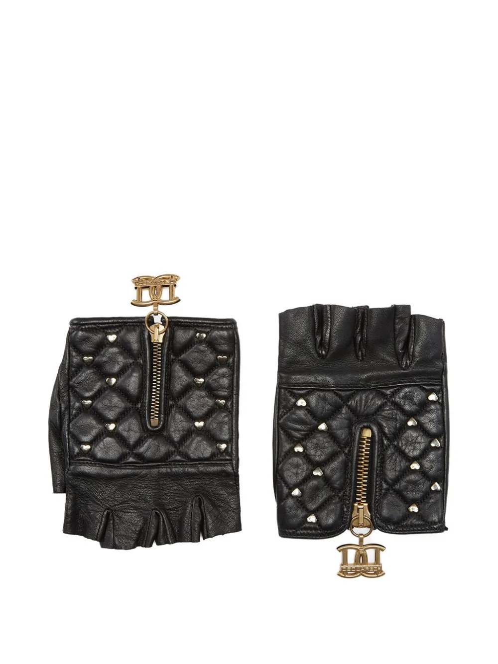  Dsquared2 Quilted Studded Gloves - Black 